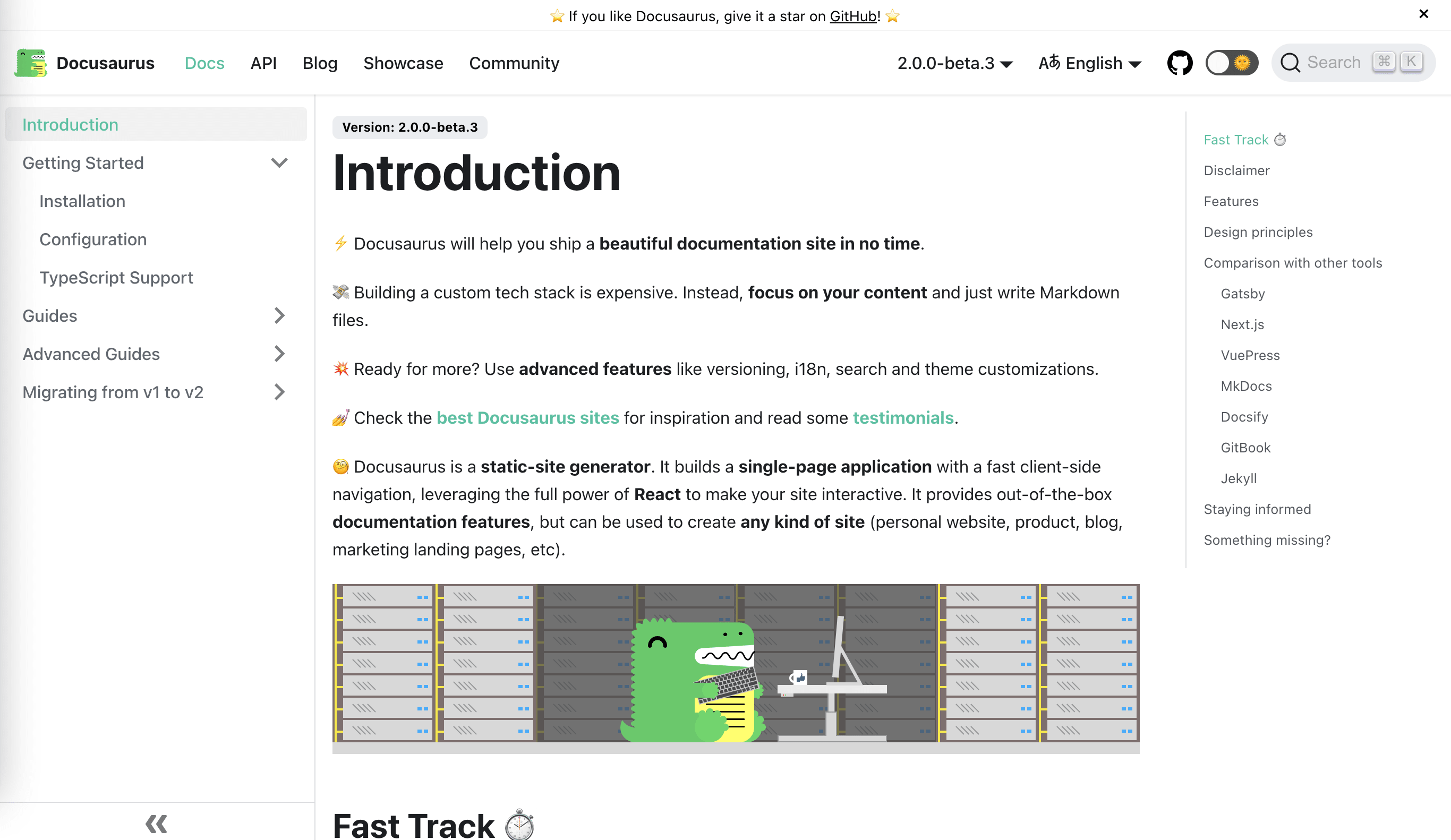 Documentation tool Docusaurus